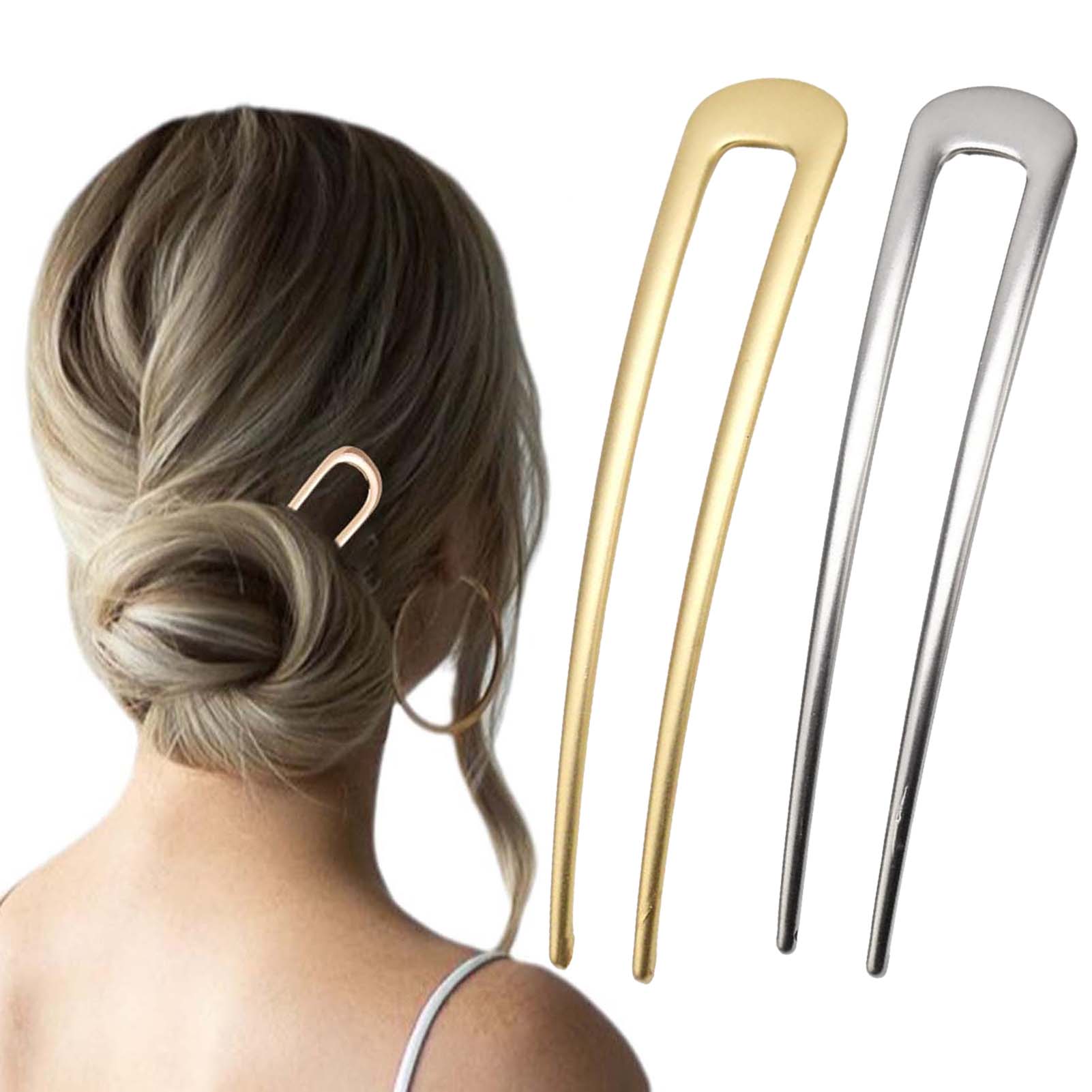 Hair Curling Wand - Franse U-vormige haarspelden vintage metalen haarvorken