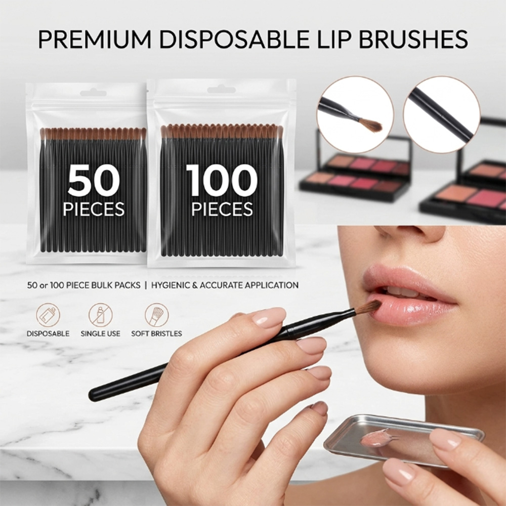 Makeup Brush Set - 50/100 stuks wegwerp lippenborstelset lippenstiftglansstokjes applicator