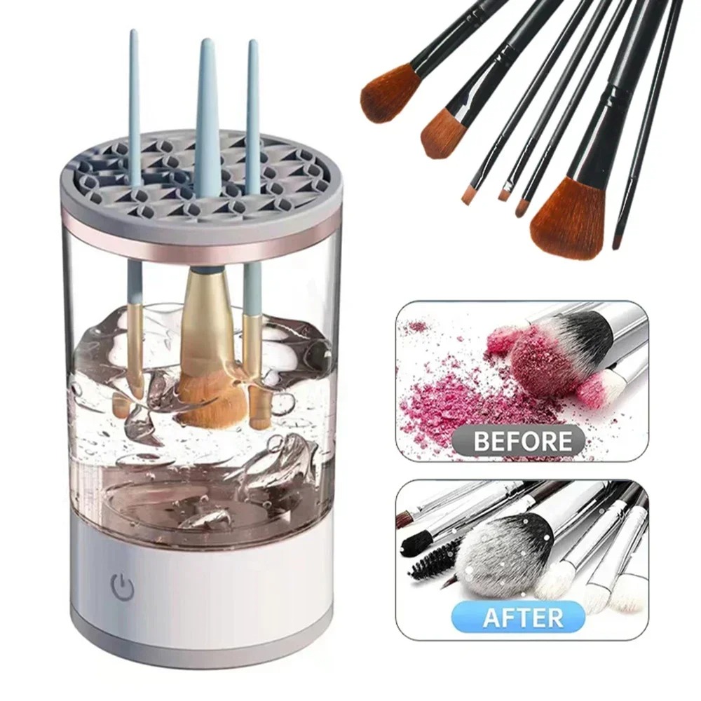 Makeup Brush Set - Automatische elektrische make-up kwastenreiniger met USB-aansluiting,