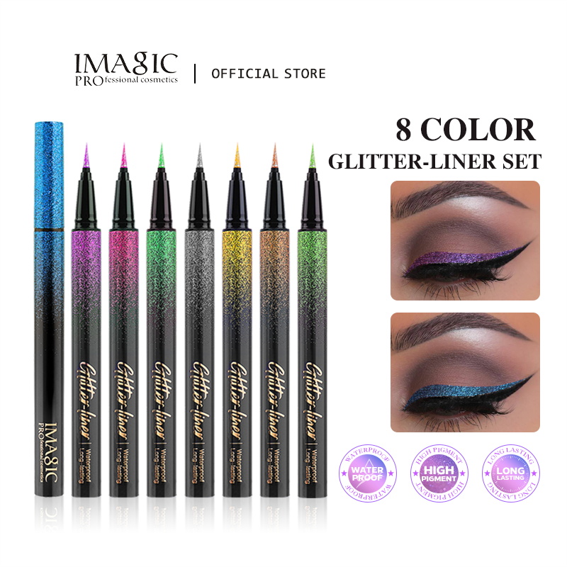 Beauty Makeup Images - Imagic 8 Kleur Glitter Eyeliner Set