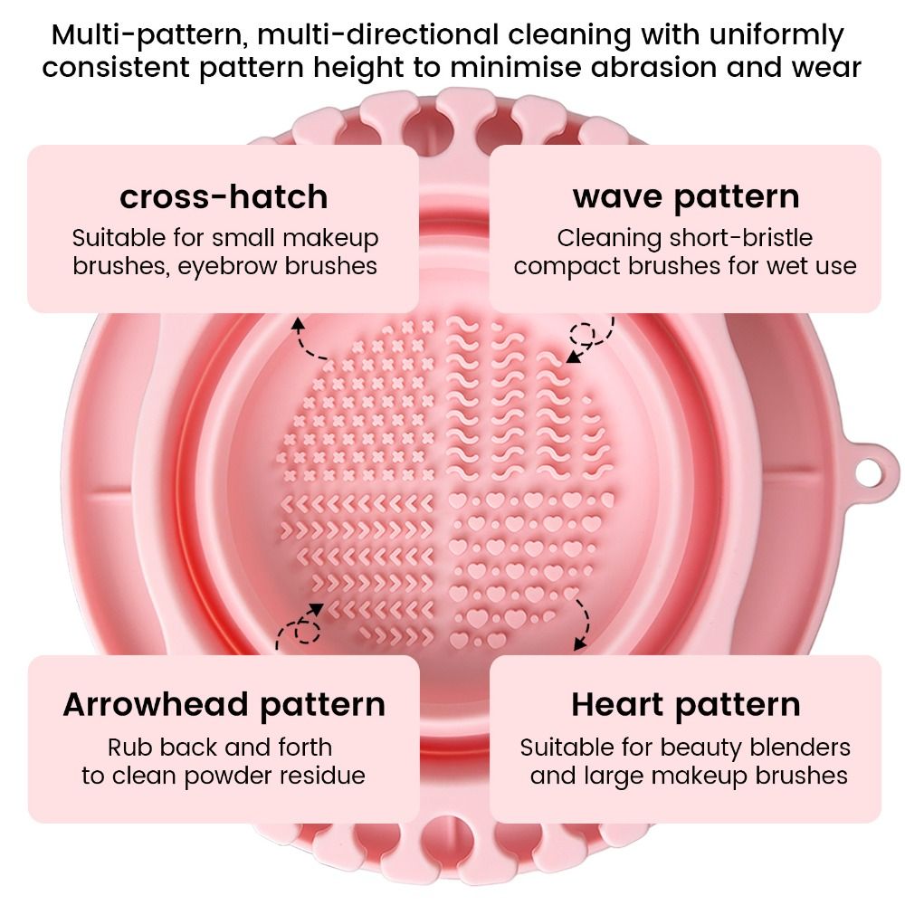 Makeup Brush Set - Siliconen make-upborstel Reinigingskom Droogreinigingsontwerp Herbruikbare borstelopbergset