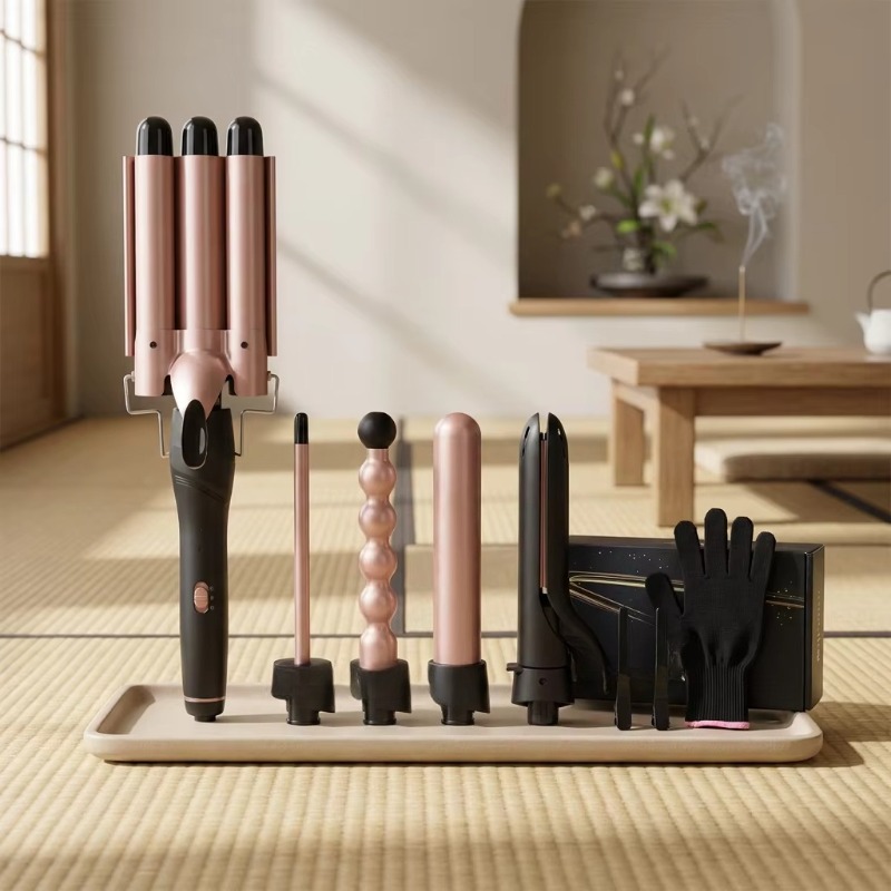 Hair Curling Wand - Luxe 5-in-1 keramische krultang, draagbaar ontwerp
