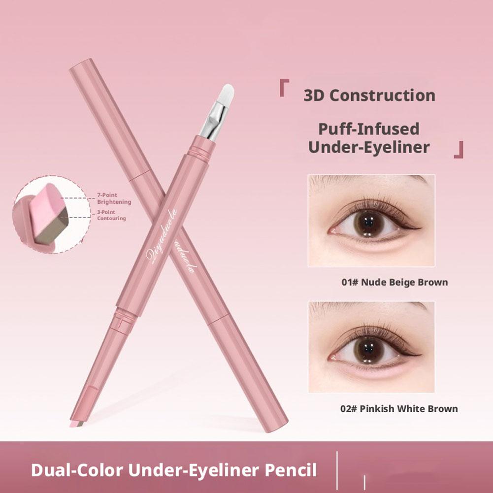 Makeup Brush Set - Tweekleurige Aegyo Sal Stick 1PC Draagbare