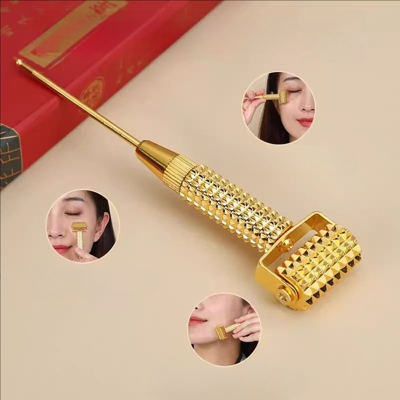 Hair Scalp Massager - Gezichtsreflexologie massagetool intrekbare acupunctuurpen dubbelzijdige veerbelaste